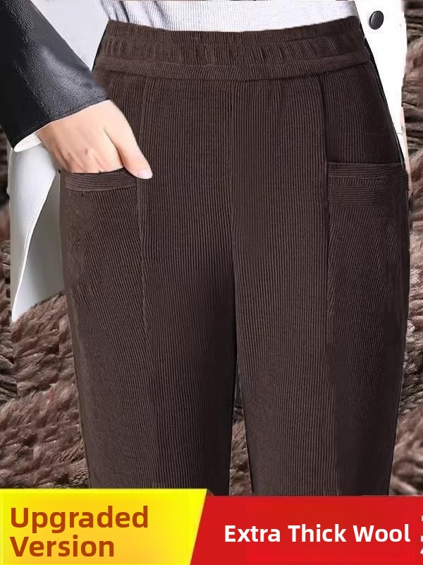 Corduroy Pant Warm - plus Size Women's Corduroy Pants High