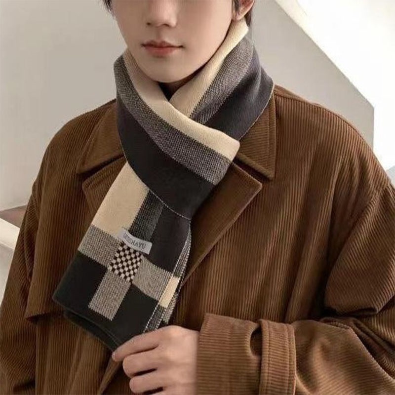 Wool Scarf Men - New Winter Men Scarf Keep Warm