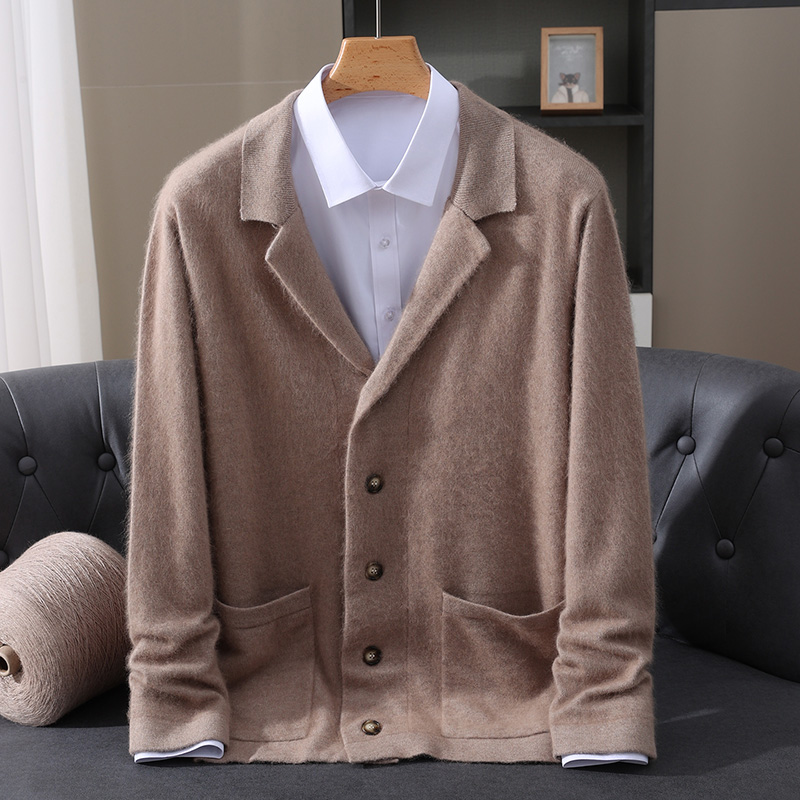 New Mink Wool Cardigan Men's P - Wool Coat Peacoat ulasan dan harga