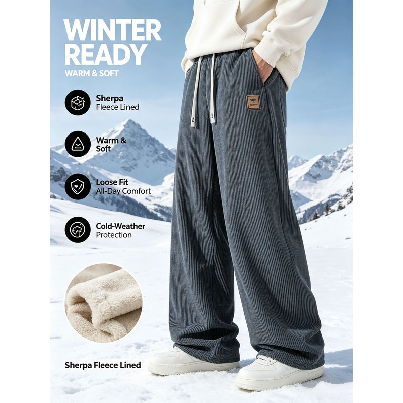 Men's Winter Sports Pants Cord - Corduroy Pant Warm ulasan dan harga