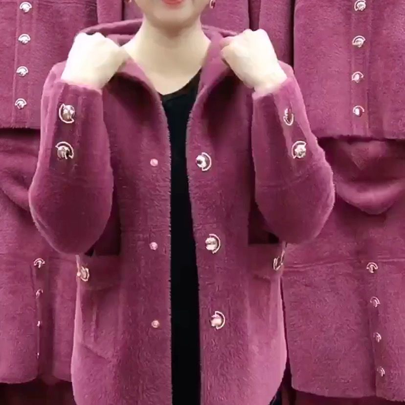 NEW Middle Aged Elderly Mother - Wool Coat Peacoat ulasan dan harga