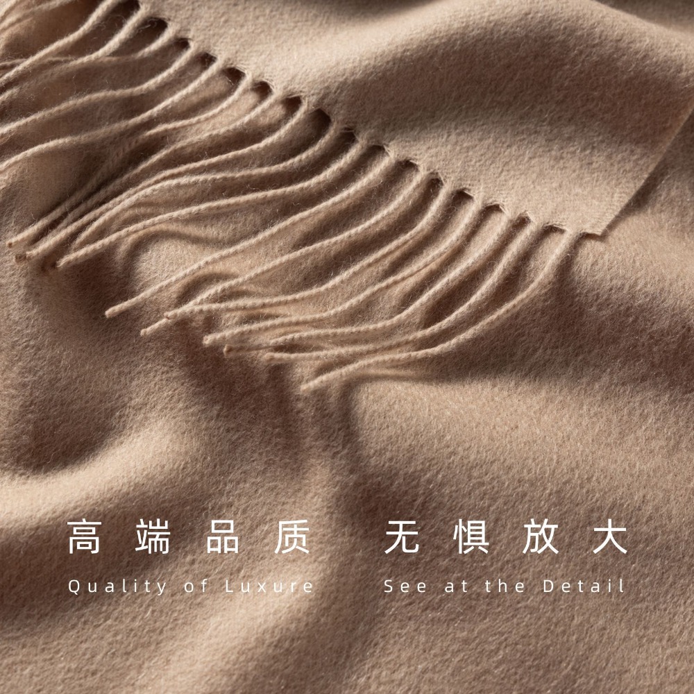 2026 100% Wool Solid Color Sca - Wool Scarf Men ulasan dan harga