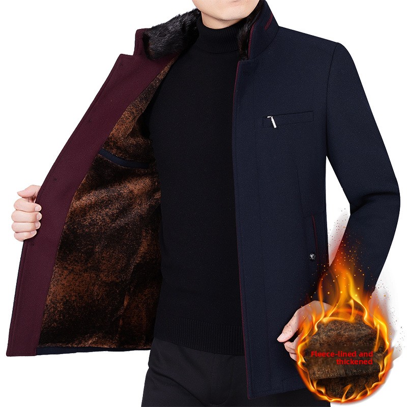 2025 Men Woollen Blazers Jacke - Wool Coat Peacoat ulasan dan harga