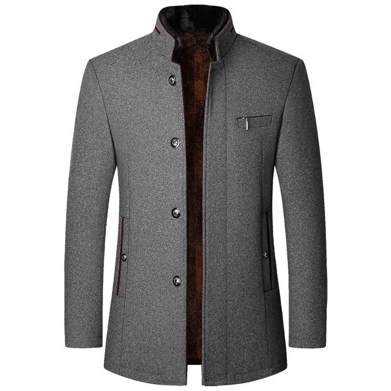 2025 Men Woollen Blazers Jacke - Wool Coat Peacoat ulasan dan harga