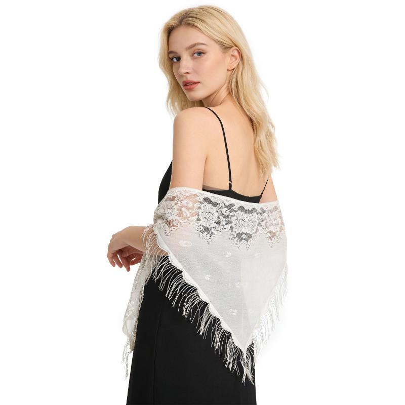 Tassel Fringe Bridal Wrap Tria - Shawl Wrap Winter ulasan dan harga