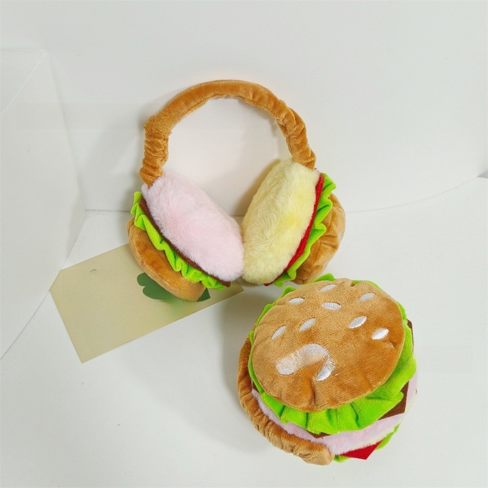 Cute Soft Hamburger Ear Warmer - Earmuffs Foldable ulasan dan harga