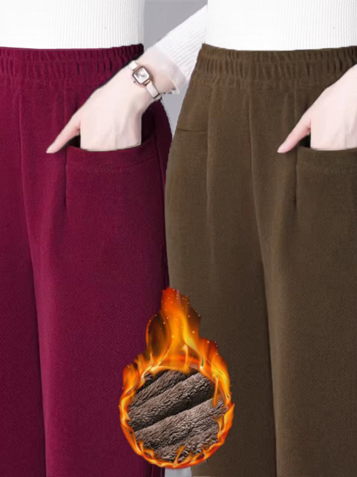 plus Size Women's Corduroy Pan - Corduroy Pant Warm ulasan dan harga