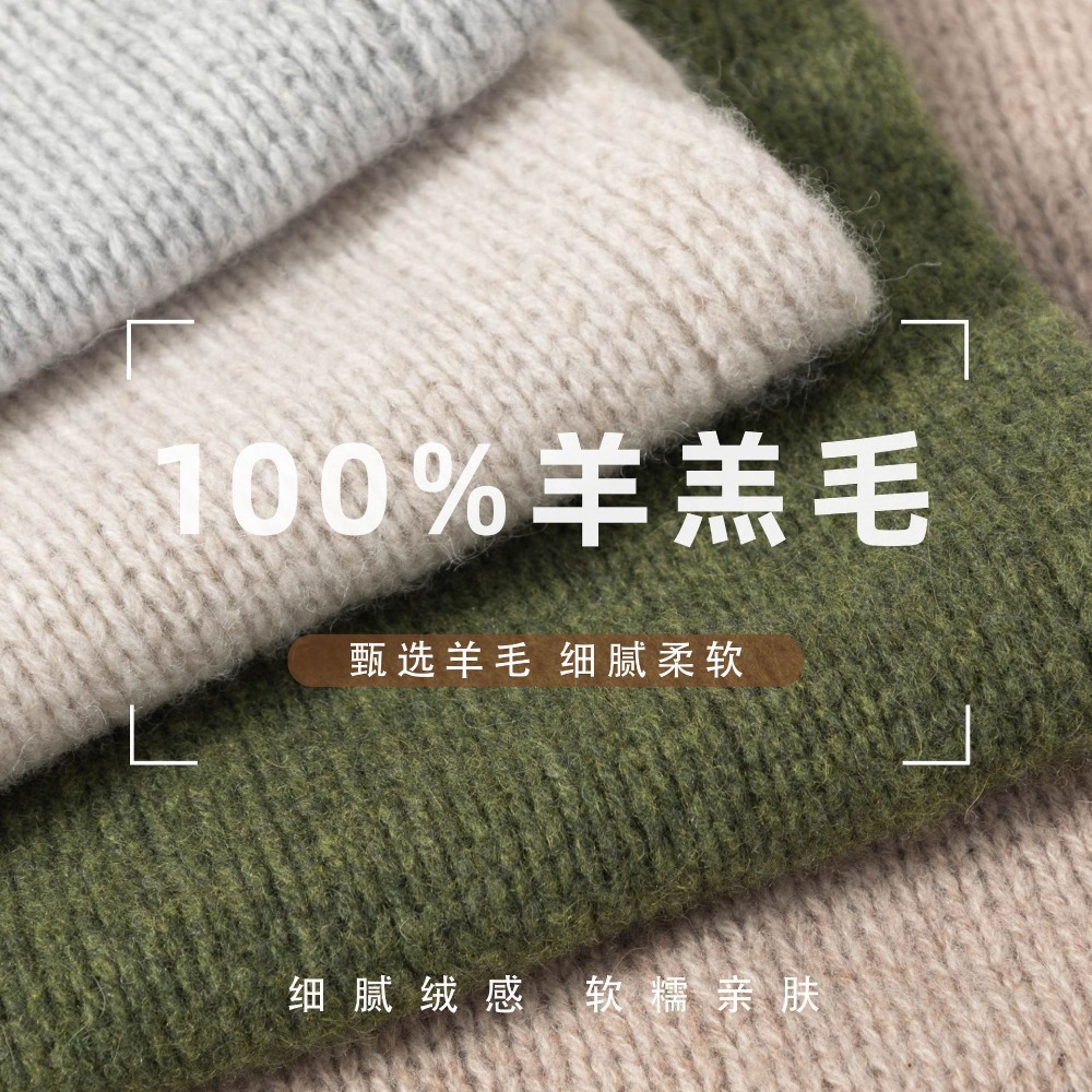2026 100% Wool Triangle Scarf  - Wool Scarf Men ulasan dan harga