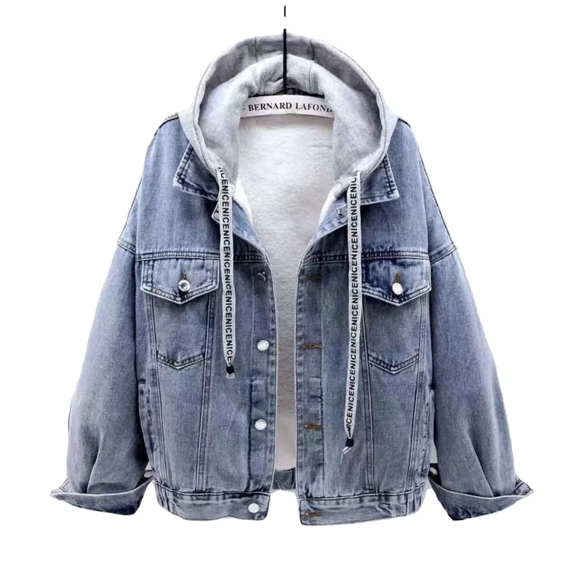 Women's Thickened Warm Lamb Wo - Wool Coat Peacoat ulasan dan harga