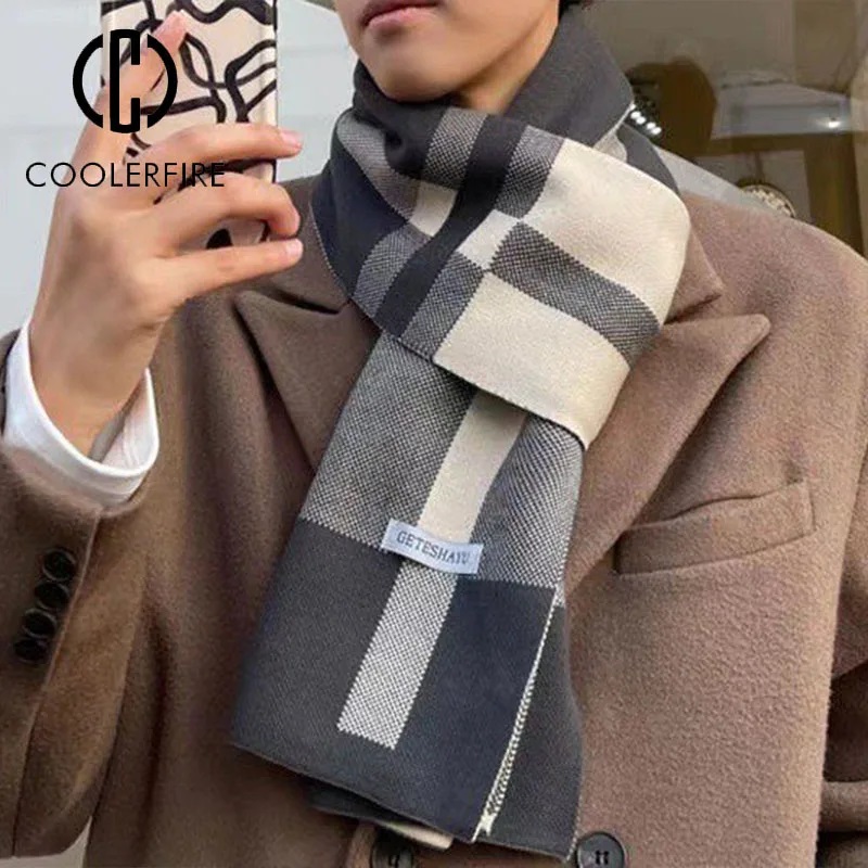 New Winter Men Scarf Keep Warm - Wool Scarf Men ulasan dan harga