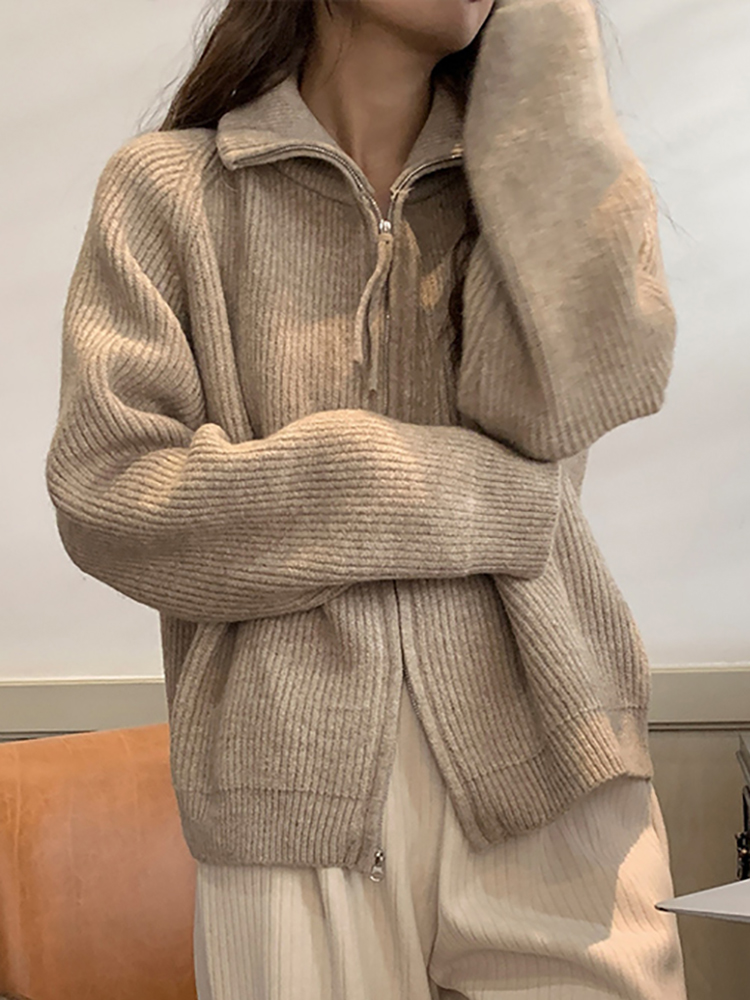 Autumn Winter Woman Fashion Kn - Wool Coat Peacoat ulasan dan harga