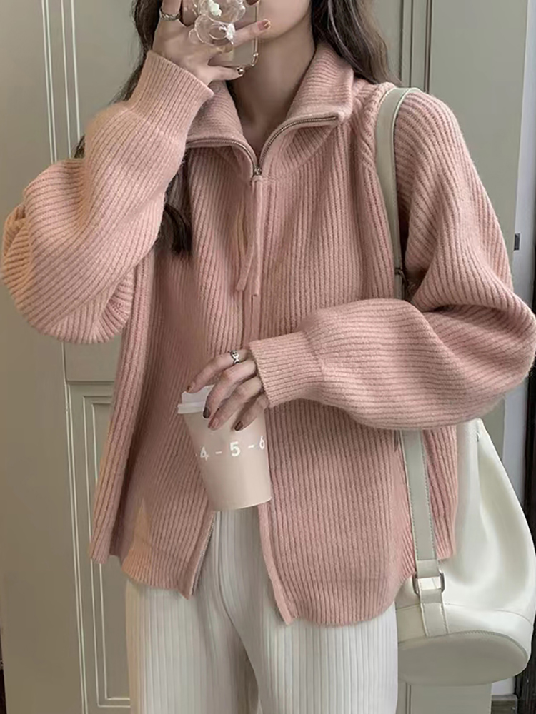 Autumn Winter Woman Fashion Kn - Wool Coat Peacoat ulasan dan harga
