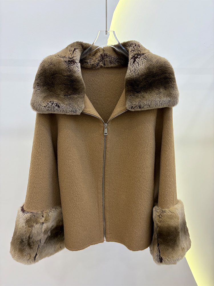 2026 Winter Women's Real Natur - Wool Coat Peacoat ulasan dan harga