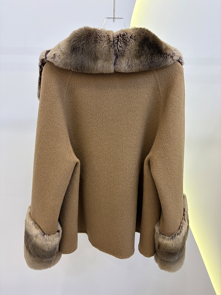 2026 Winter Women's Real Natur - Wool Coat Peacoat ulasan dan harga
